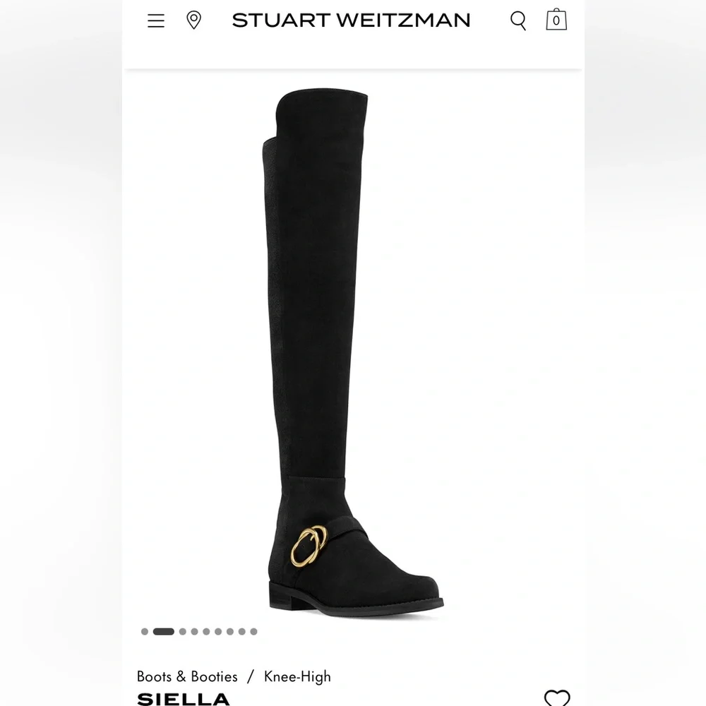Stuart Weitzman Boots & Booties / Knee-High black SIELLA women Sz 11 NEW